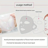 Silicone Mask For Nourishing Skin - Silicone Mask Cover Reusable, 3D Anti-Evaporation Face Sheet Mask Protective Case